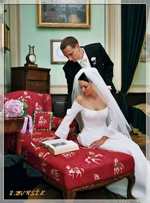 Svatební fotografie - ženich a nevěsta na Jemništi